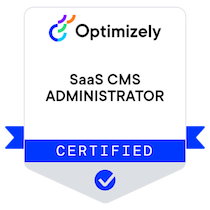 Optimizely SaaS CMS Certified Administrator 2025 certificate
