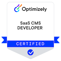 Optimizely SaaS CMS Certified Developer 2025 certificate